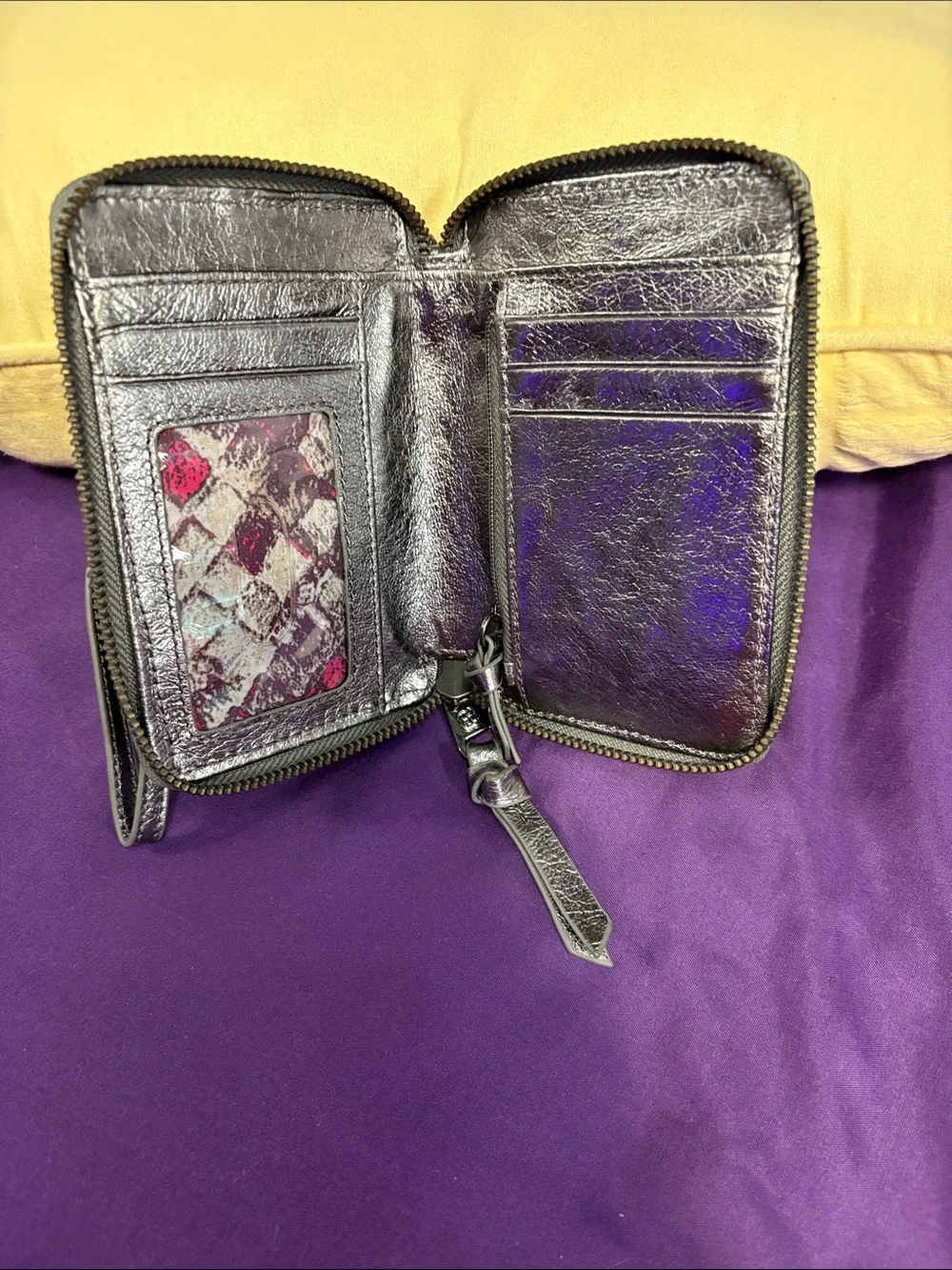 Elliot Luca Mini Woven Metallic Mini Wristlet Wallet